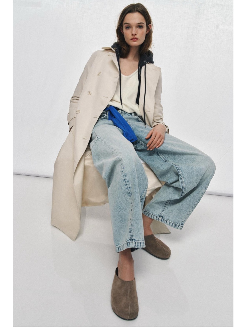 SPLIT SUEDE SLINGBACKS